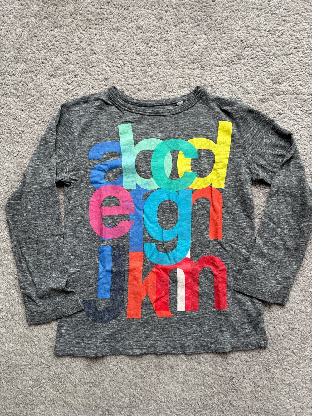 Next alphabet-print long-sleeved tee!